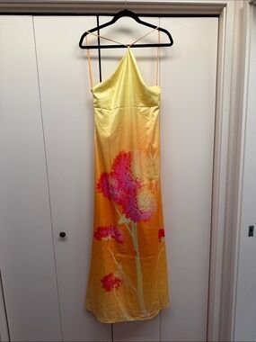 Peppermayo Chloe Maxi Dress Orange Floral